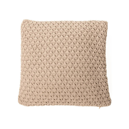 Coussin décoratif BASKET  18'' x 18'' ( Taupe)- Par Brunelli coussins  ,disponible chez Literie-Déco et moi 
