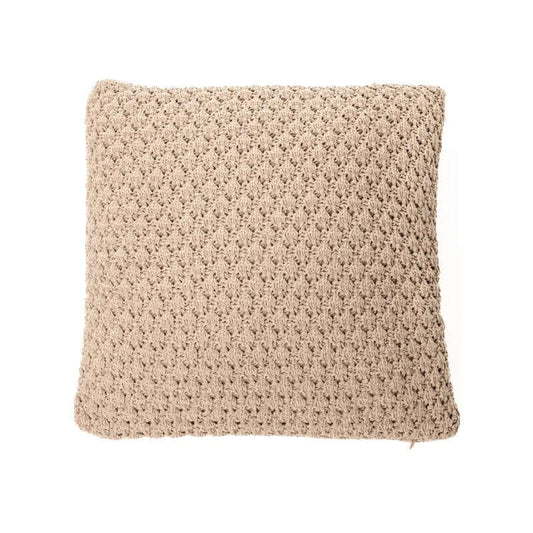 Coussin décoratif BASKET  18'' x 18'' ( Taupe)- Par Brunelli - coussins Brunelli - Literie-Déco et moi 