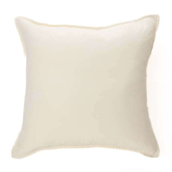 Coussin décoratif crème LINEN STONE WASH ( 18'' x 18'')- Par Brunelli - coussins Brunelli - Literie-Déco et moi 