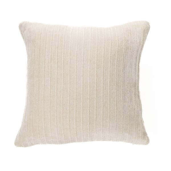 Coussin décoratif en chenille crème HIPPY- par Brunelli - coussins Brunelli - Literie-Déco et moi 