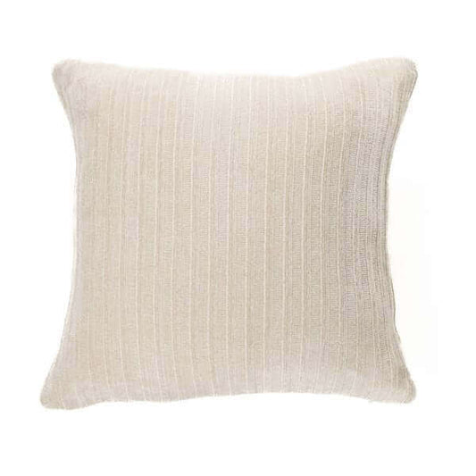 Coussin décoratif en chenille ivoire EMY- par  Brunelli- - coussins Brunelli - Literie-Déco et moi 