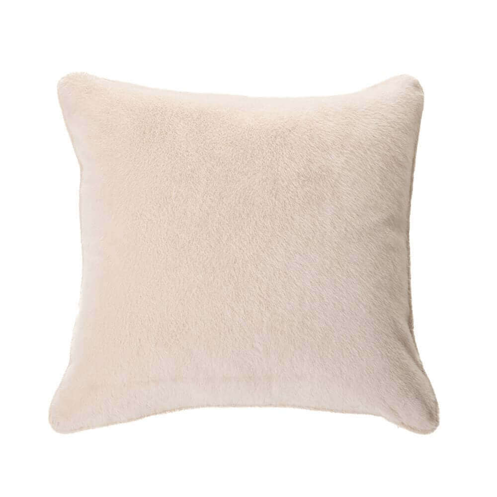 Coussin décoratif en fausse fourrure naturel POLUX  18'' x 18''- Par Brunelli - coussins Brunelli - Literie-Déco et moi 