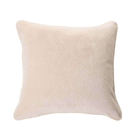 Coussin décoratif en fausse fourrure naturel POLUX  18'' x 18''- Par Brunelli - coussins Brunelli - Literie-Déco et moi 