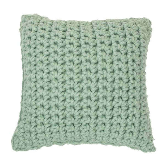 Coussin décoratif en tricot sauge GUMMY 18'' x 18''- Par Brunelli - coussins Brunelli - Literie-Déco et moi 