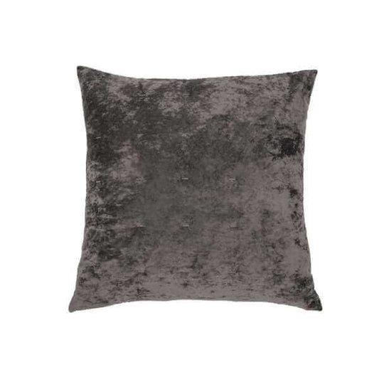 Coussin décoratif en velours gris charcoal LOUNGE  18'' x 18''- Par Brunelli - coussins Brunelli - Literie-Déco et moi 