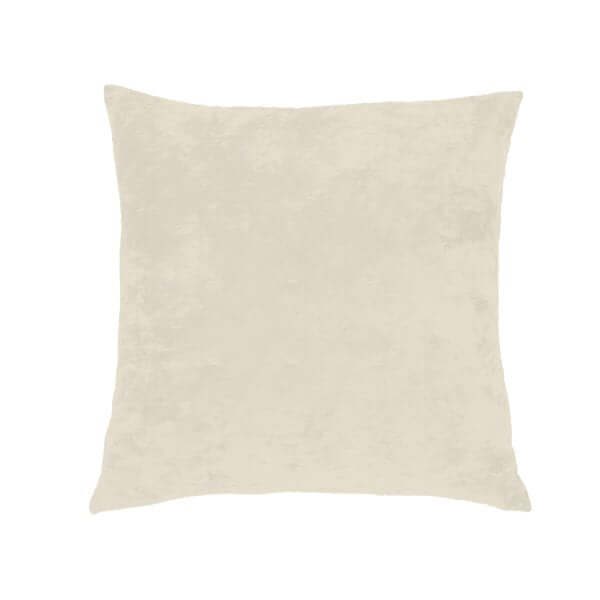Coussin décoratif en velours ivoire LOUNGE  18'' x 18''- Par Brunelli coussins  ,disponible chez Literie-Déco et moi 