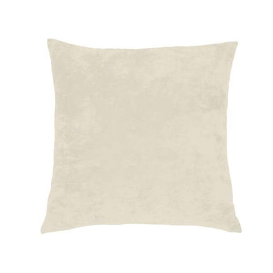 Coussin décoratif en velours ivoire LOUNGE  18'' x 18''- Par Brunelli coussins  ,disponible chez Literie-Déco et moi 