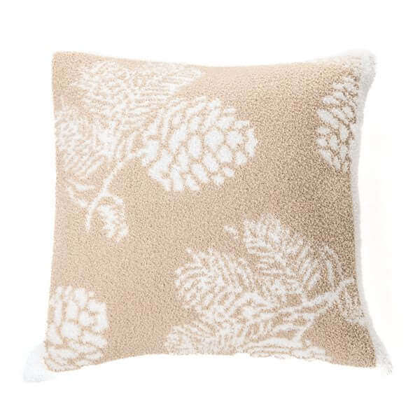 Coussin décoratif naturel et blanc Cocotte  ( 18'' x 18'' ) - Par Brunelli - coussins Brunelli - Literie-Déco et moi 