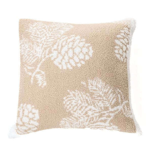 Coussin décoratif naturel et blanc Cocotte  ( 18'' x 18'' ) - Par Brunelli - coussins Brunelli - Literie-Déco et moi 