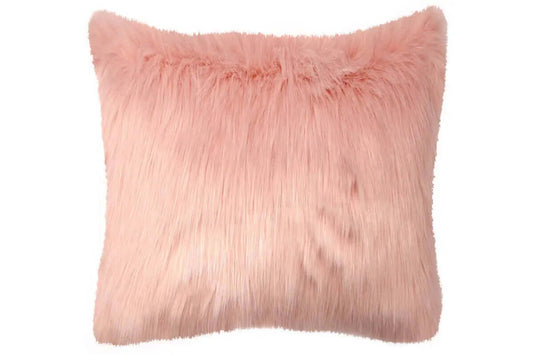 Coussin en fausse fourrure Sorbet 24'' X 24'' ( 2 teintes disponibles ) - coussins rjs trading - Literie-Déco et moi 