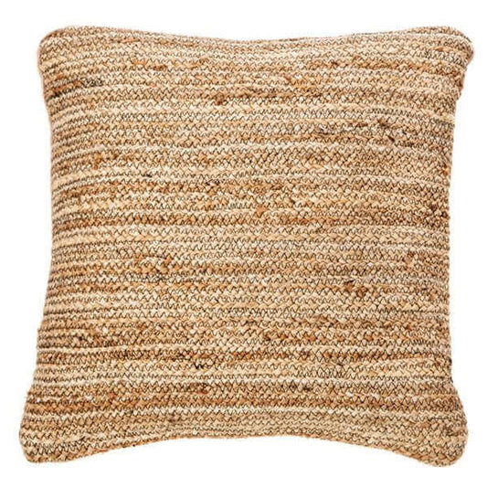 Coussin en jute NATURE ( 18'' X 18'')- Par Brunelli - coussins Brunelli - Literie-Déco et moi 