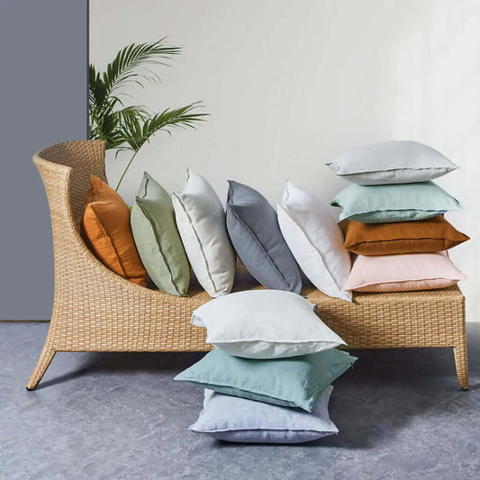 Coussin en lin francais (12 couleurs disponibles) - Coussins Daniadown - Literie-Déco et moi 