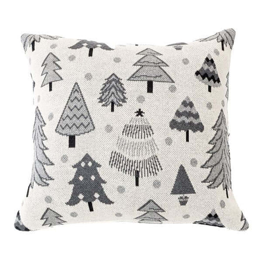 Coussin en tricot gris NOEL ( 18'' x 18'') - Par Brunelli - Literie - Déco et moi