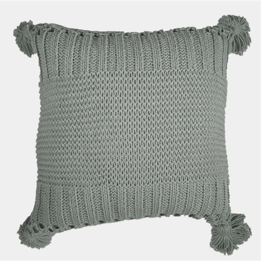 Coussin en tricot gris SHAWN (20'' x 20'') - Par Brunelli - Literie - Déco et moi