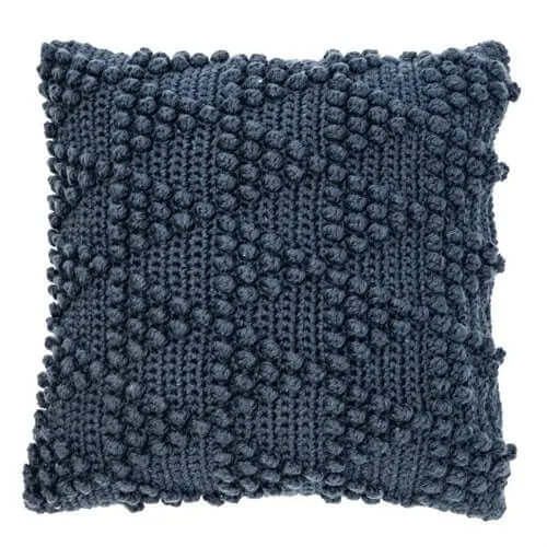 Coussin en tricot marine BUBBLE ( 18'' x 18'')- Par Brunelli coussins  ,disponible chez Literie-Déco et moi 