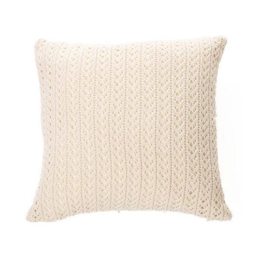 Coussin en tricot naturel NAJA   ( 18'' x 18''')- Par  Brunelli - coussins Brunelli - Literie-Déco et moi 