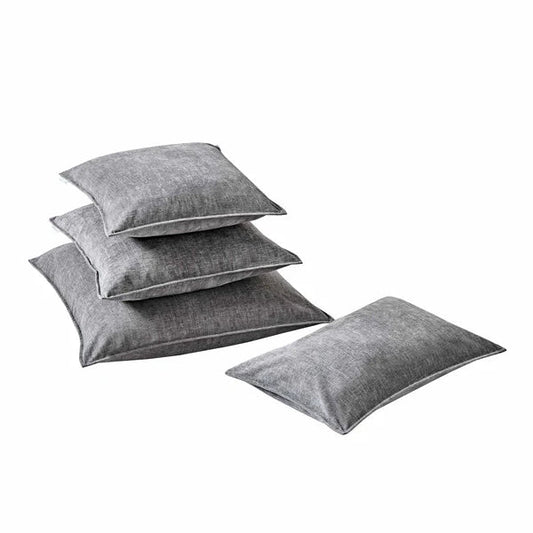 Coussin en velours texturé VELARA (Ombre ) - Literie - Déco et moi