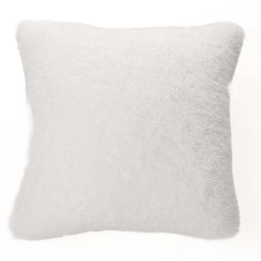 Coussin fausse fourrure blanche DOUDOU ( 18'' x 18'') - Par Brunelli - Literie - Déco et moi