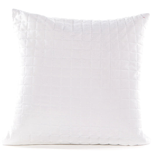 Coussin GRID  (Blanc )  ( 18'' x 18'') de Gouchee – PRODUIT  de qualité chez Literie & Déco et Moi