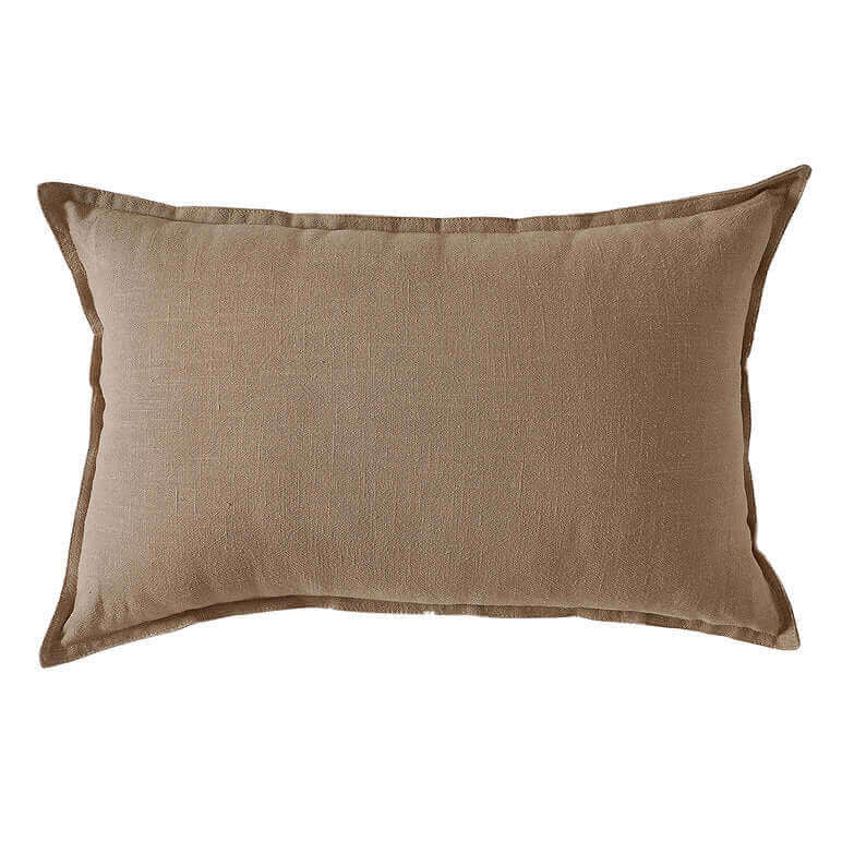 Coussin khaki LINEN ( 12'' X 20'') ou (20'' x 20'') - coussins Livia - Literie-Déco et moi 