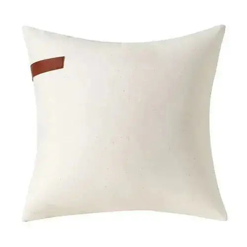 Coussin Leather Stripe - Beige ( 18''x 18'') - Literie - Déco et moi