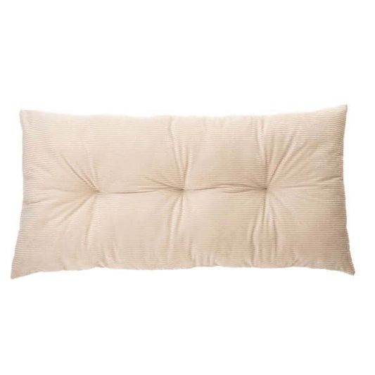 Coussin long en velours côtelé naturel CORDUROY ( 16'' x 33'') - Par Brunelli - Literie - Déco et moi