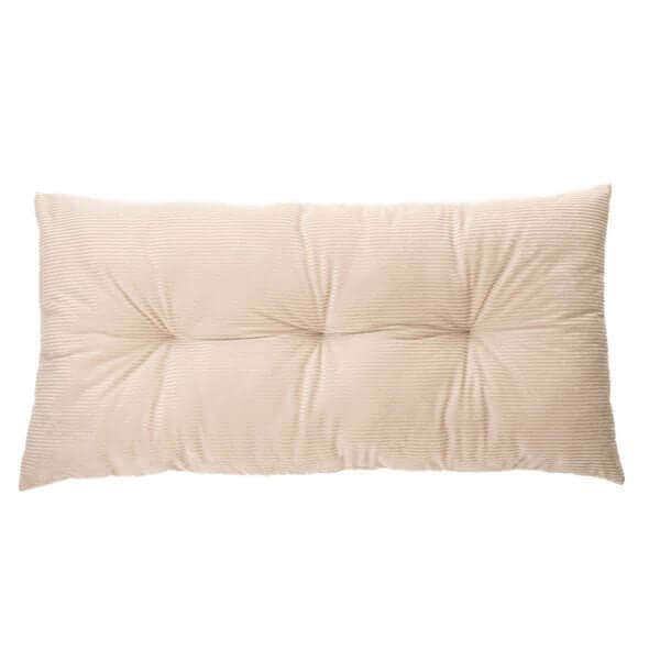 Coussin long en velours côtelé naturel CORDUROY ( 16'' x 33'')- Par Brunelli - coussins Brunelli - Literie-Déco et moi 