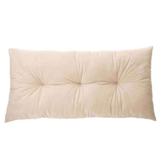 Coussin long en velours côtelé naturel CORDUROY ( 16'' x 33'')- Par Brunelli - coussins Brunelli - Literie-Déco et moi 