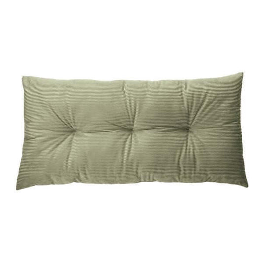 Coussin long en velours côtelé sauge CORDUROY ( 16'' x 33'') - Par Brunelli - Literie - Déco et moi