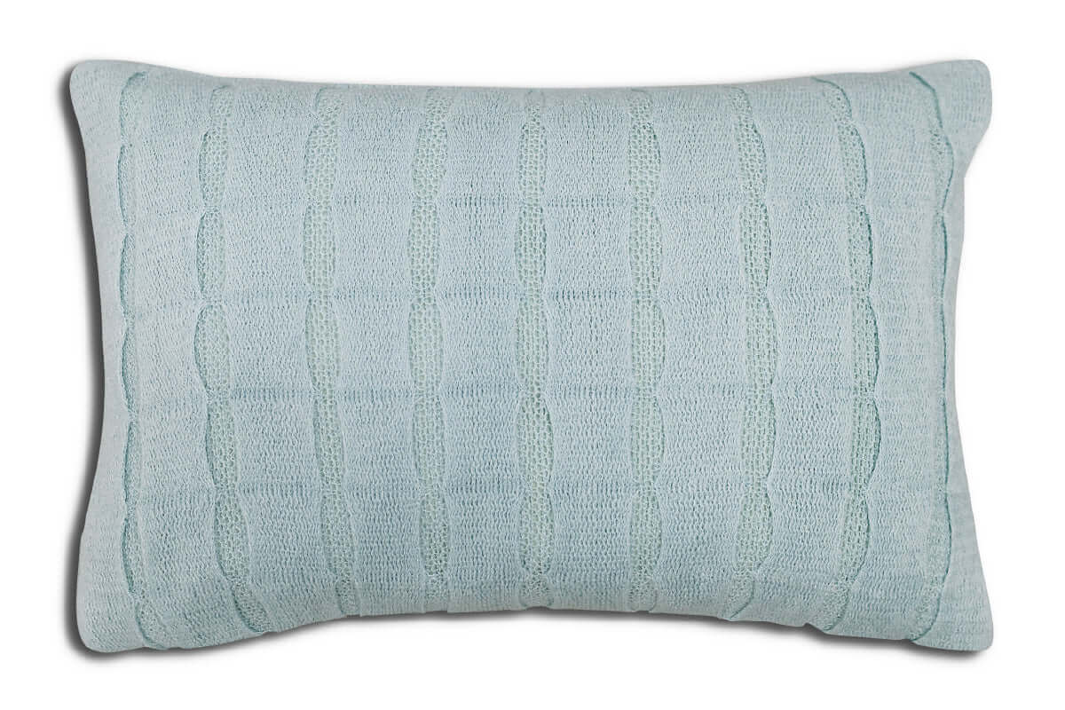 Coussin  MORECOMBE  ( 14'' x 20'') ( Aqua) - coussins rjs trading - Literie-Déco et moi 