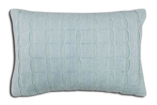 Coussin MORECOMBE ( 14'' x 20'') ( Aqua) - Literie - Déco et moi