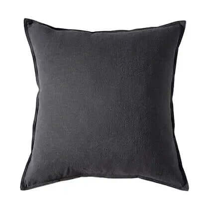 Coussin noir LINEN ( 12'' X 20'') ou (20'' x 20'') - coussins Livia - Literie-Déco et moi 