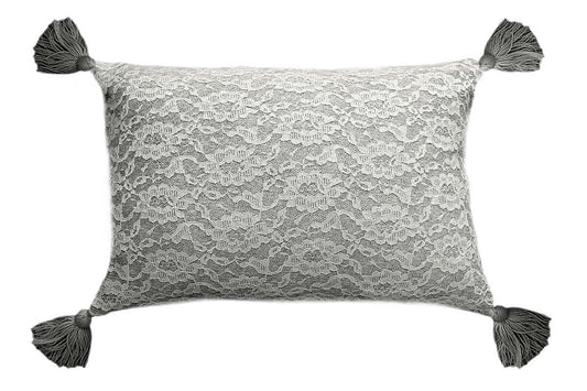 Coussin NORA ( gris ) ( 14'' x 20'') - Literie - Déco et moi