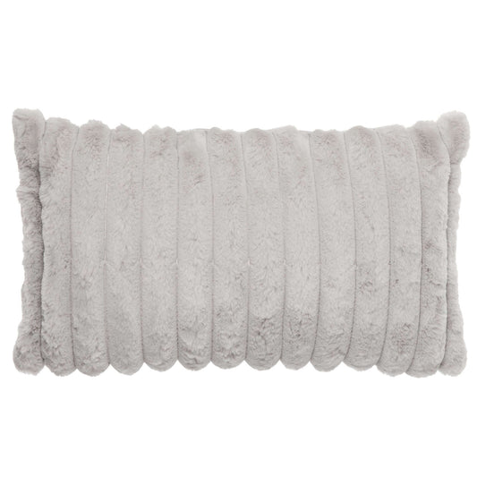 Coussin Raya ( Gris Argent )  ( 12'' x 20'') - coussins Gouchee - Literie-Déco et moi 