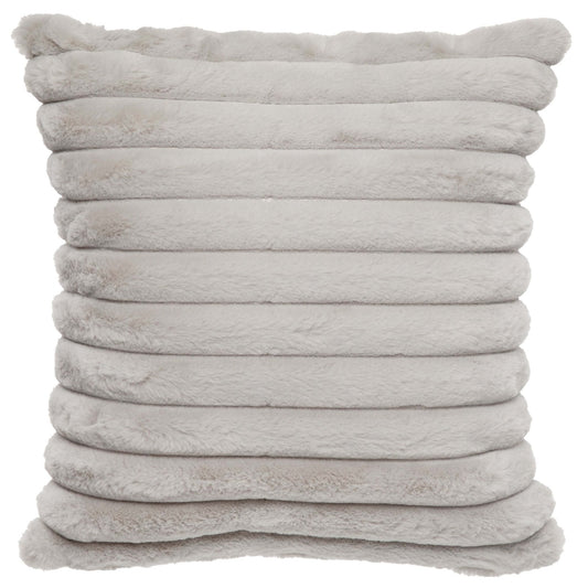 Coussin Raya ( Gris Argent ) ( 18''x 18'') - Literie - Déco et moi