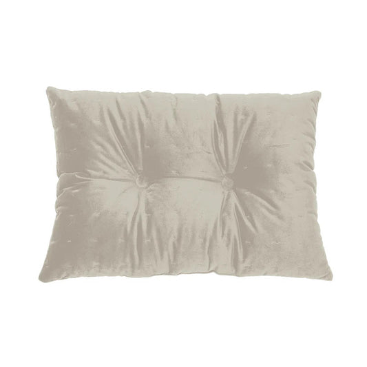 Coussin rectangulaire en velours crème RIAD- Par Brunelli coussins  ,disponible chez Literie-Déco et moi 