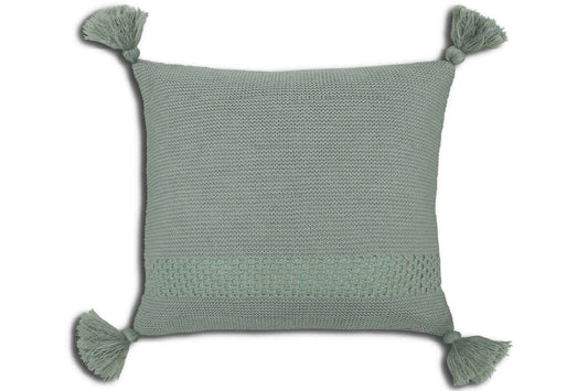 Coussin ROMER  ( VERT SAUGE )  20'' x 20'' - coussins rjs trading - Literie-Déco et moi 