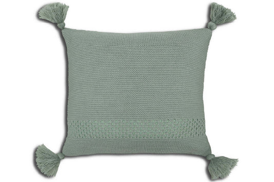 Coussin ROMER ( VERT SAUGE ) 20'' x 20'' - Literie - Déco et moi