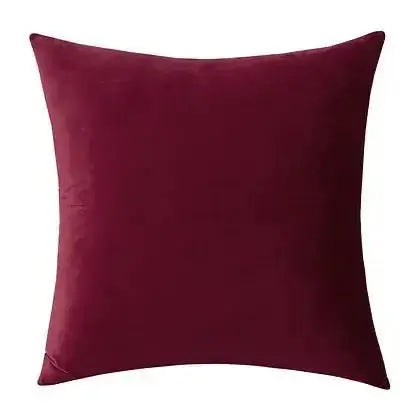 Coussin rouge vin VELVET ( 12'' X 20'') ou ( 18'' X 18'') - Literie - Déco et moi