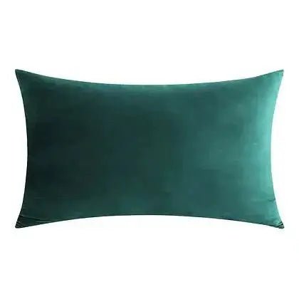Coussin sarcelle VELVET  ( 12'' X 20'') ou ( 18'' X 18'') - coussins Livia - Literie-Déco et moi 