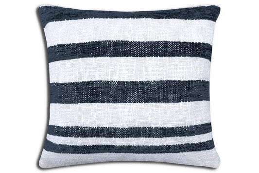 Coussin SHAR 20'' x 20'' ( marine et blanc ) - Literie - Déco et moi