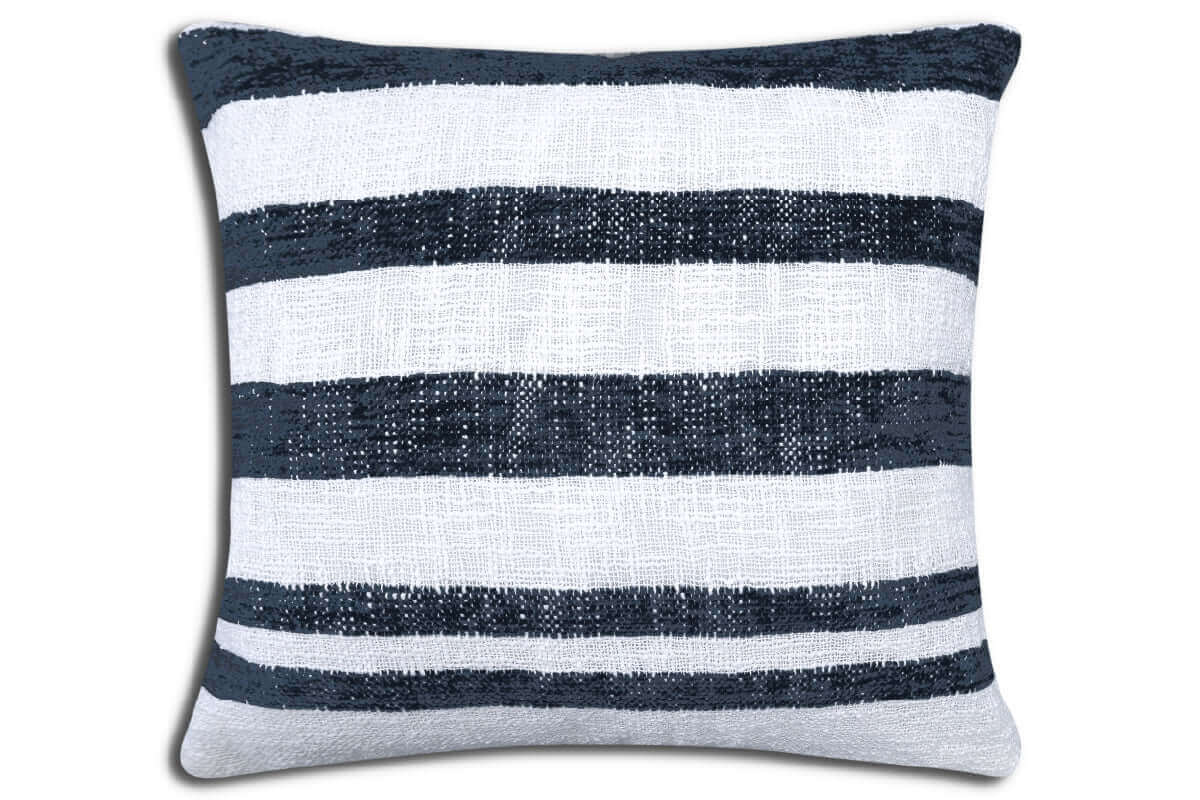 Coussin SHAR   20'' x 20'' ( marine et blanc ) - coussins rjs trading - Literie-Déco et moi 