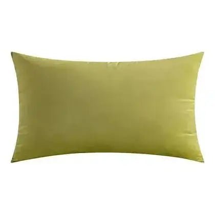 Coussin vert pâle VELVET  ( 12'' X 20'') ou ( 18'' X 18'') - coussins Livia - Literie-Déco et moi 
