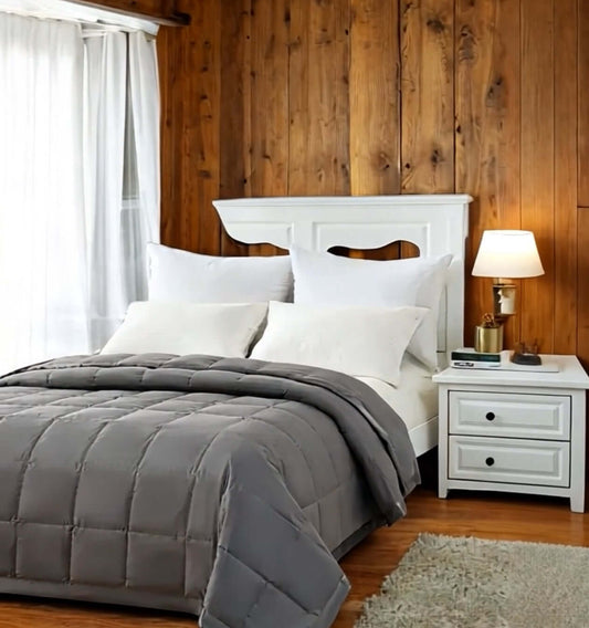 Couverture en duvet MIMOSA ( Gris ) - Literie - Déco et moi