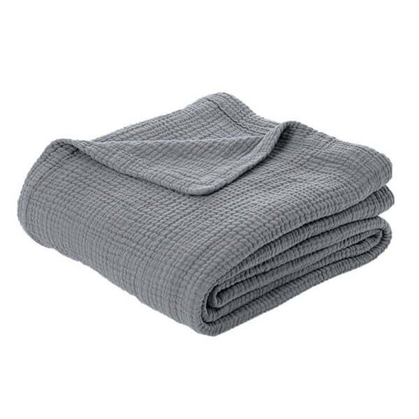 Couverture en mousseline de coton charcoal Popeye - Par Brunelli - Literie - Déco et moi