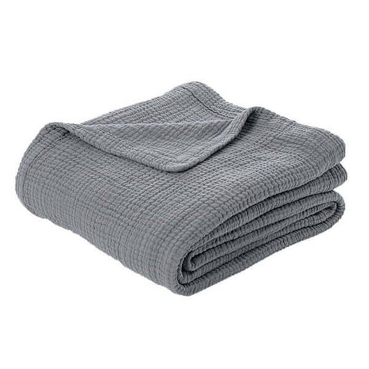 Couverture en mousseline de coton charcoal Popeye - Par Brunelli - Literie - Déco et moi