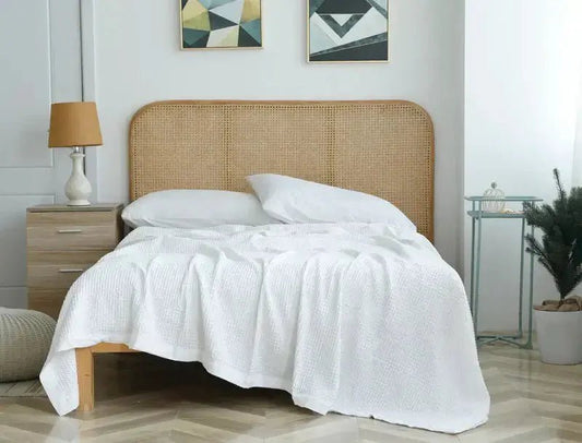 Couverture gaufrée LUNA ( Blanc ) - Literie - Déco et moi