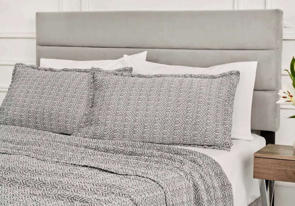 (FAIT AU CANADA) Couverture MIRAGE ( Marine ) - Housse de couette Cuddle Down - Literie-Déco et moi 