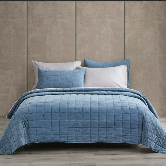Couvre-lit Square ( Bleu ) - Courtepointe Daniadown - $119.99! Literie-Déco et moi