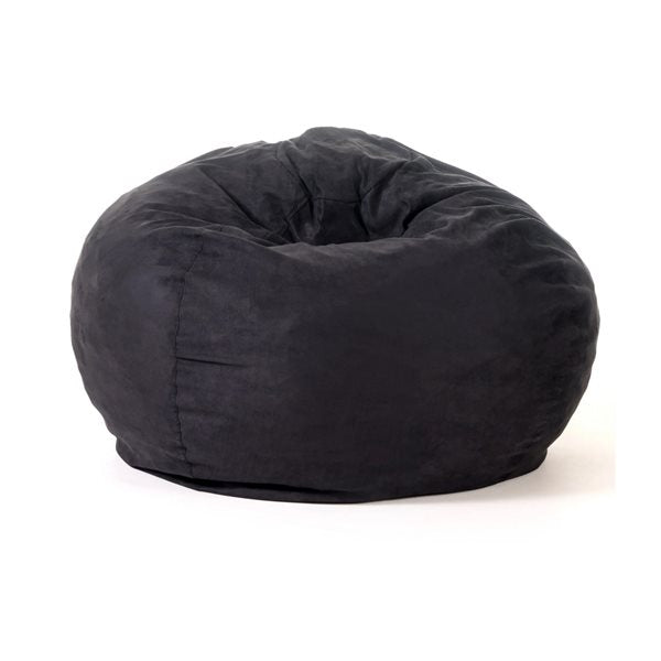 Pouf d'intérieur noir CUMULUS - Par Brunelli coussins  ,disponible chez Literie-Déco et moi 